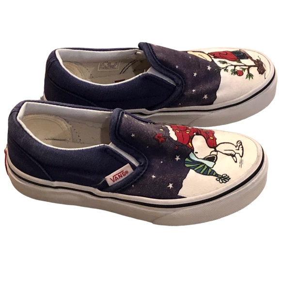 Vans• Peanuts Christmas Slip-On Shoes - size 12.5 - Picture 4 of 7